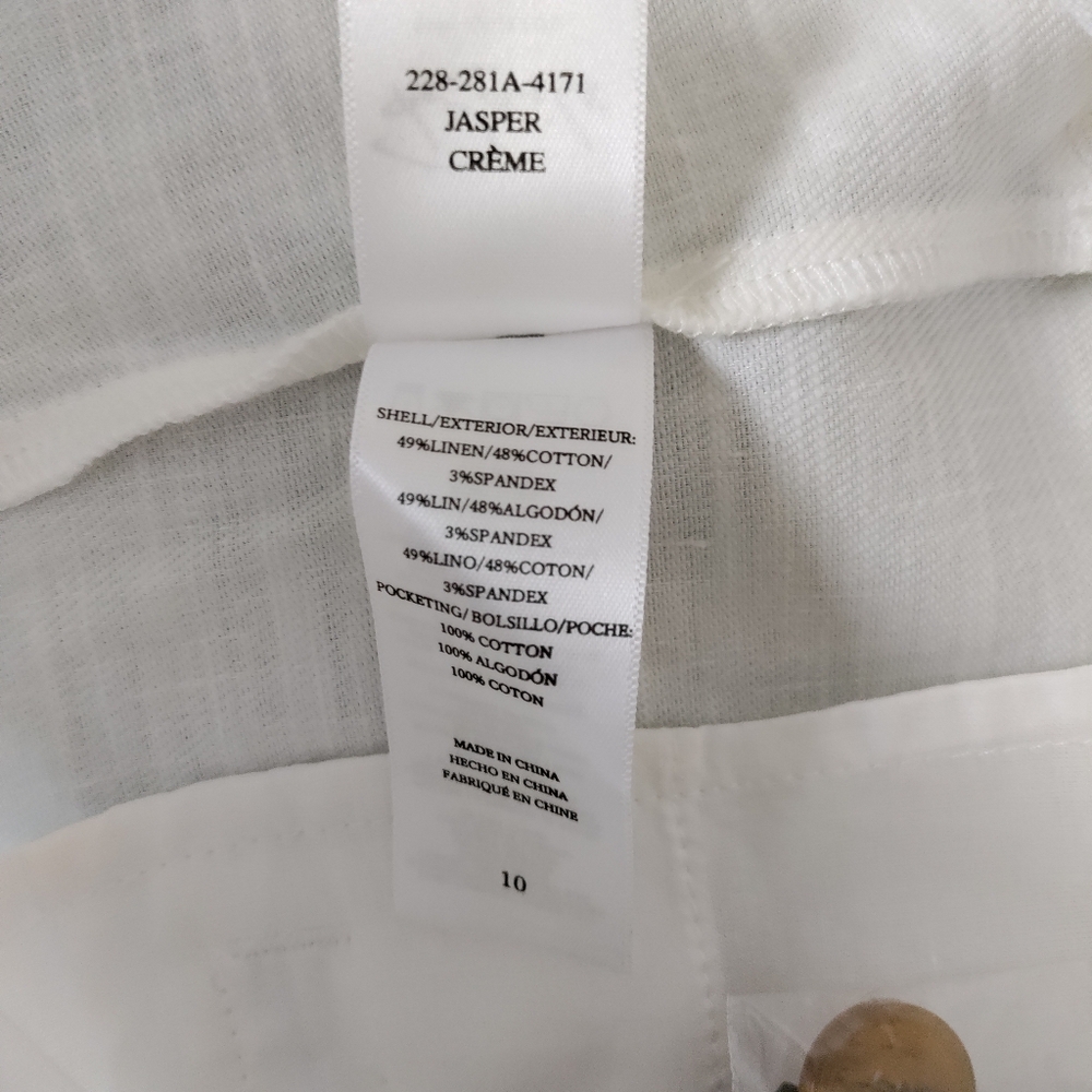 Rails Jasper Cream Linen Blend Size 10 Summer Shorts - Picture 6 of 8